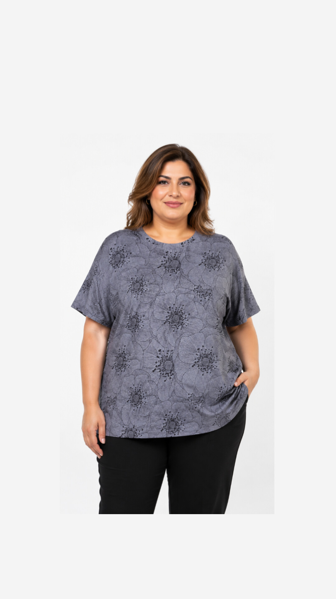 تاپ زنانه سرخود طرح گل
