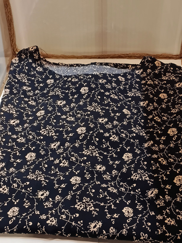 پیراهن زنانه بلند نخی استین کوتاه