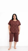 تیشرت شلوارک زنانه طرح گیلاس